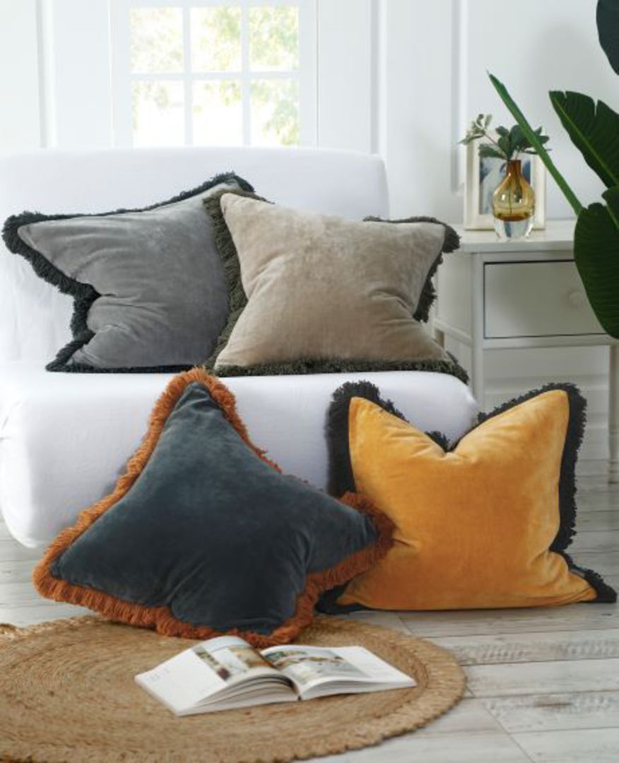 MM Linen - Sabel Cushion - Grey-Charcoal image 1